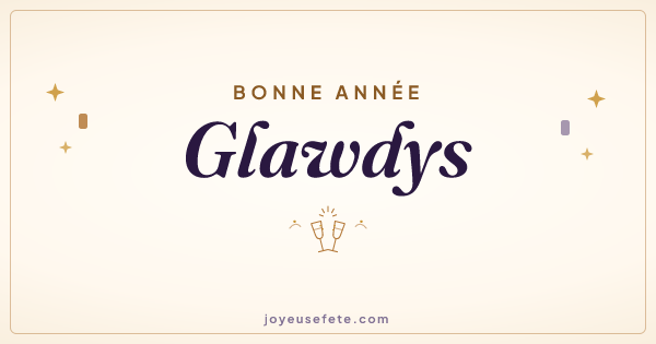 Image « Bonne année Glawdys » au format large