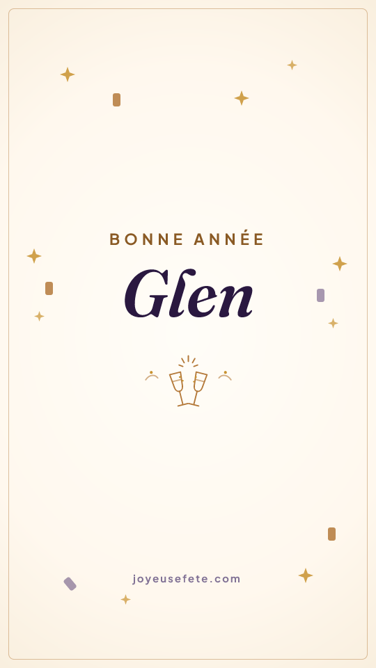 Image « Bonne année Glen » au format story