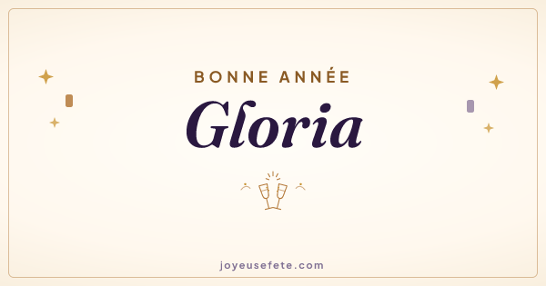 Image « Bonne année Gloria » au format large