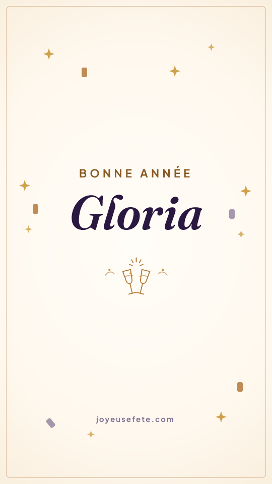 Image « Bonne année Gloria » au format story