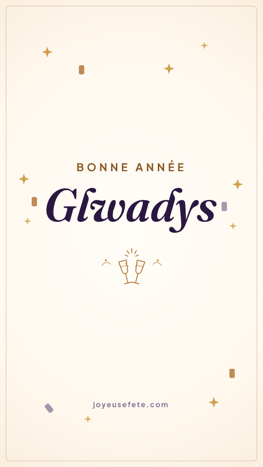 Image « Bonne année Glwadys » au format story