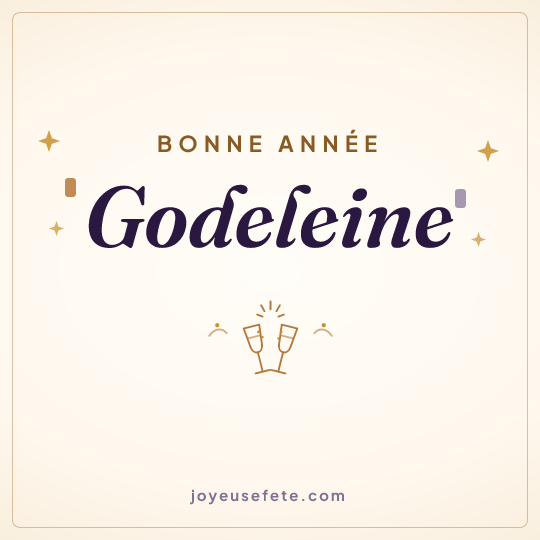 Image carrée « Bonne année Godeleine » pour WhatsApp