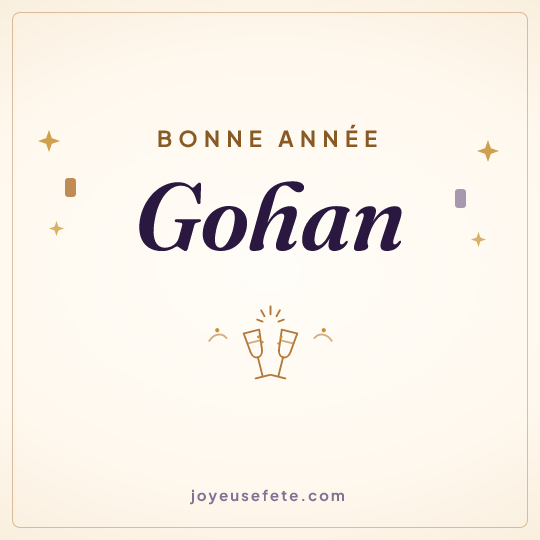 Image carrée « Bonne année Gohan » pour WhatsApp