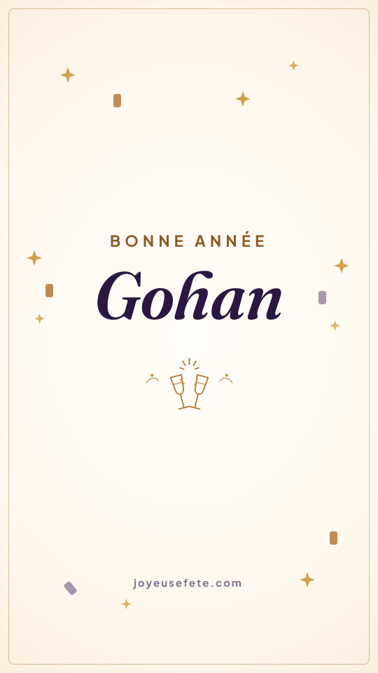 Image « Bonne année Gohan » au format story