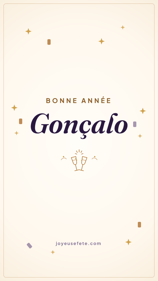 Image « Bonne année Gonçalo » au format story