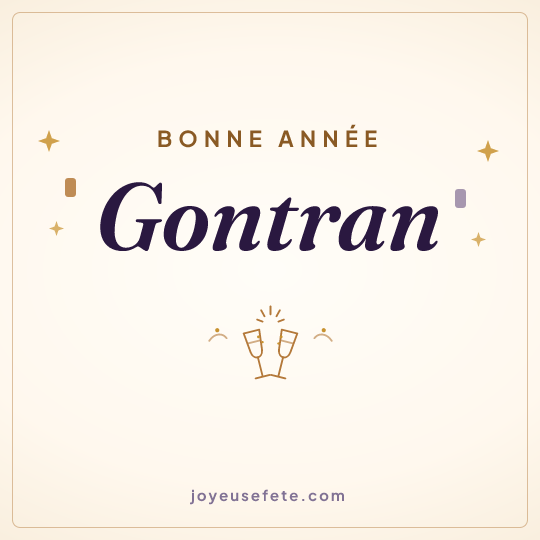 Image carrée « Bonne année Gontran » pour WhatsApp