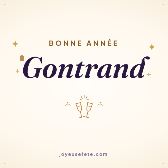 Image carrée « Bonne année Gontrand » pour WhatsApp