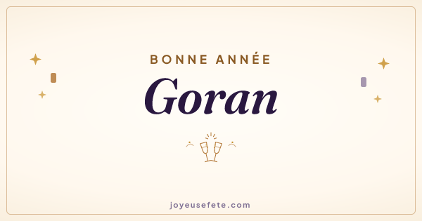 Image « Bonne année Goran » au format large