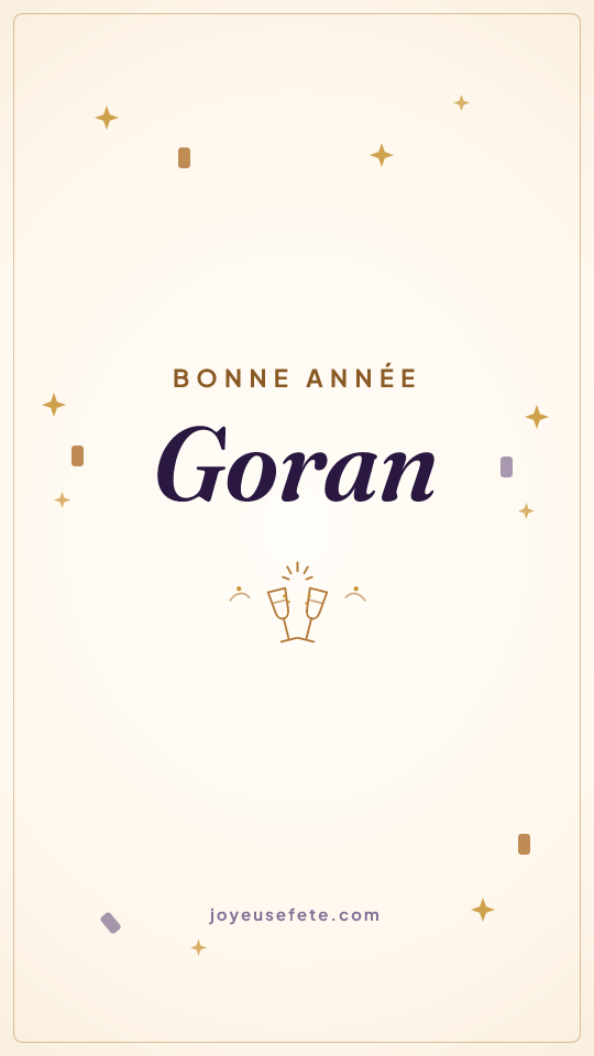 Image « Bonne année Goran » au format story