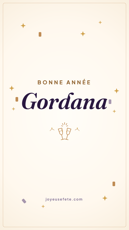 Image « Bonne année Gordana » au format story