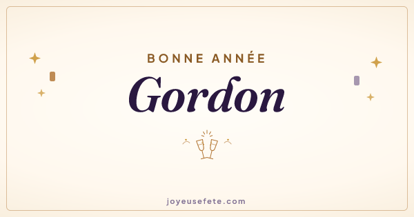 Image « Bonne année Gordon » au format large
