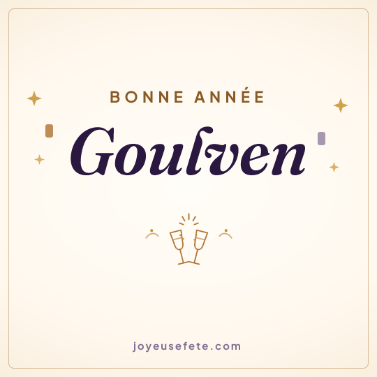 Image carrée « Bonne année Goulven » pour WhatsApp