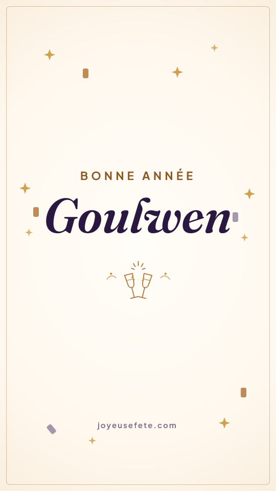 Image « Bonne année Goulwen » au format story