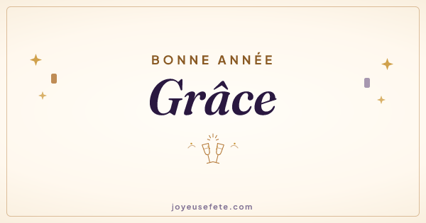 Image « Bonne année Grâce » au format large