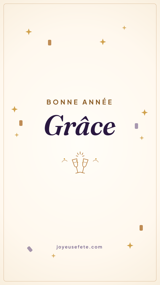Image « Bonne année Grâce » au format story