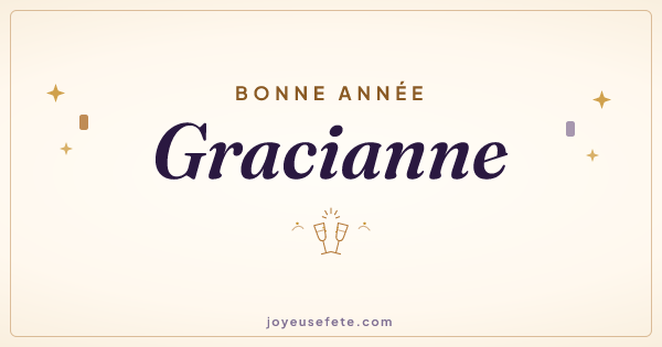 Image « Bonne année Gracianne » au format large