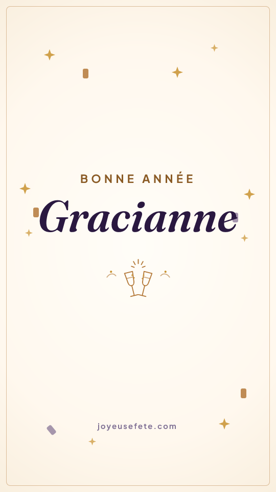 Image « Bonne année Gracianne » au format story