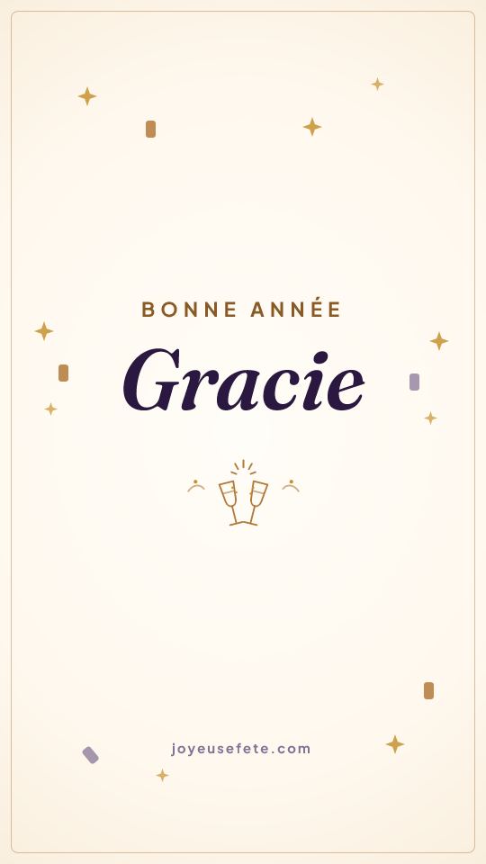 Image « Bonne année Gracie » au format story