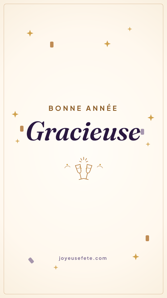 Image « Bonne année Gracieuse » au format story