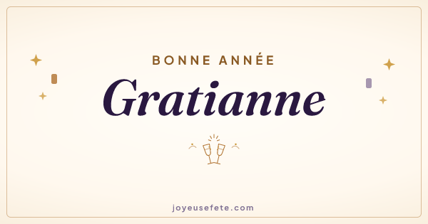 Image « Bonne année Gratianne » au format large