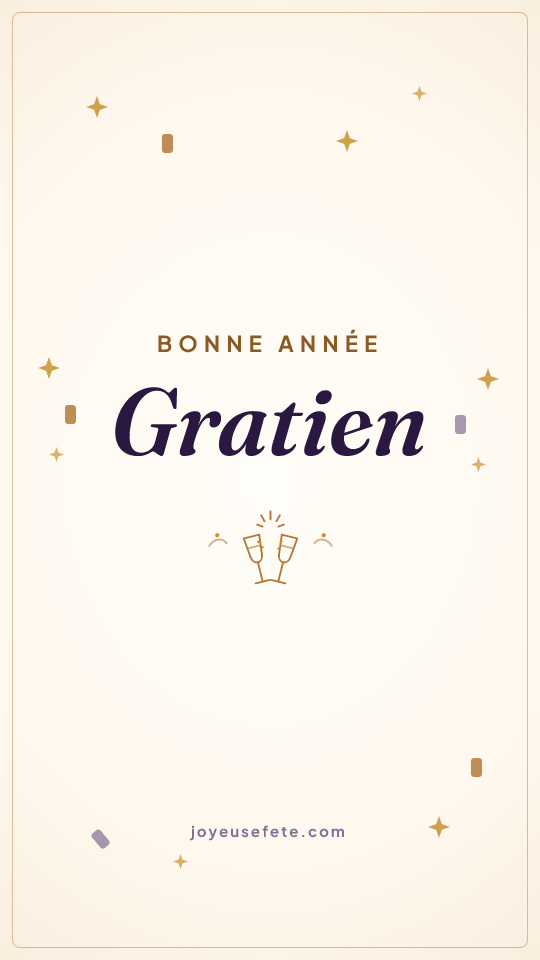 Image « Bonne année Gratien » au format story