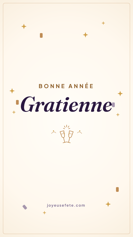 Image « Bonne année Gratienne » au format story