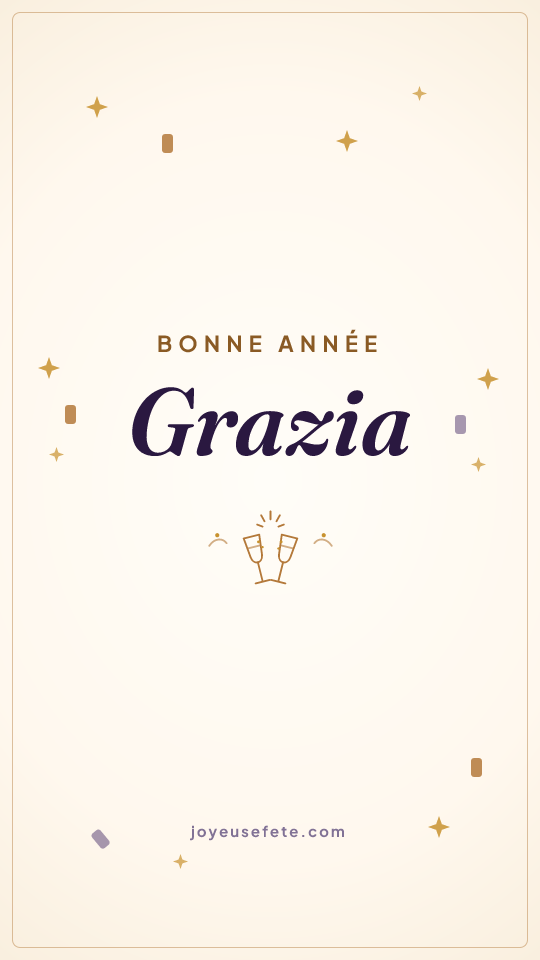 Image « Bonne année Grazia » au format story