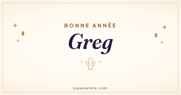 Image « Bonne année Greg » au format large