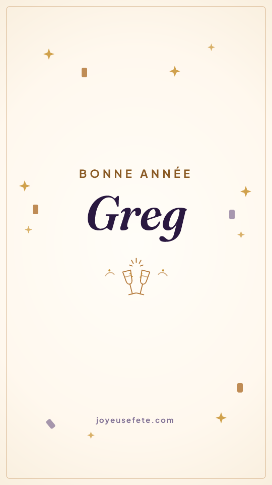 Image « Bonne année Greg » au format story