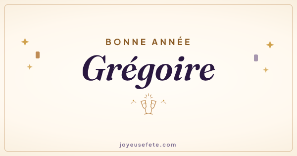 Image « Bonne année Grégoire » au format large