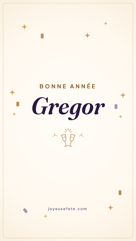 Image « Bonne année Gregor » au format story