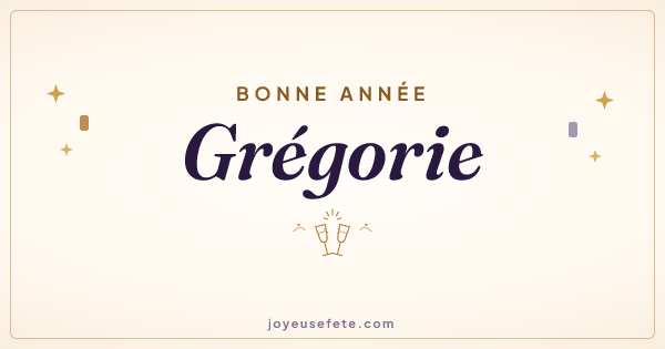 Image « Bonne année Grégorie » au format large