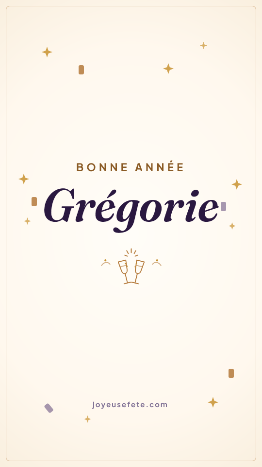 Image « Bonne année Grégorie » au format story