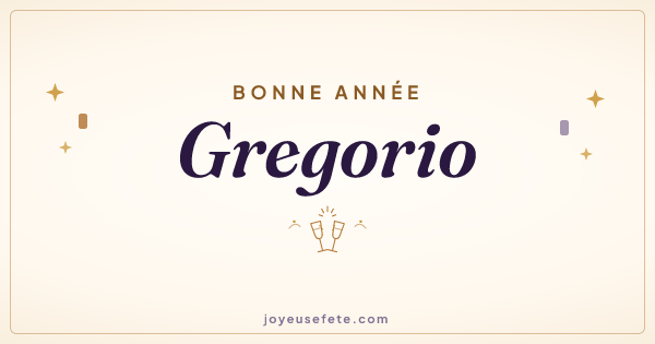 Image « Bonne année Gregorio » au format large