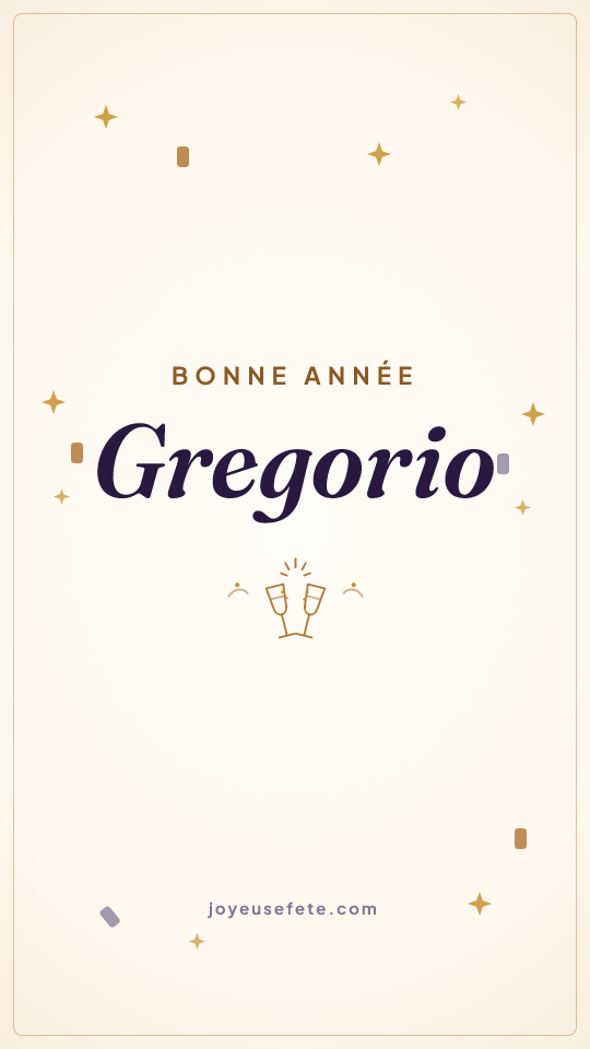 Image « Bonne année Gregorio » au format story
