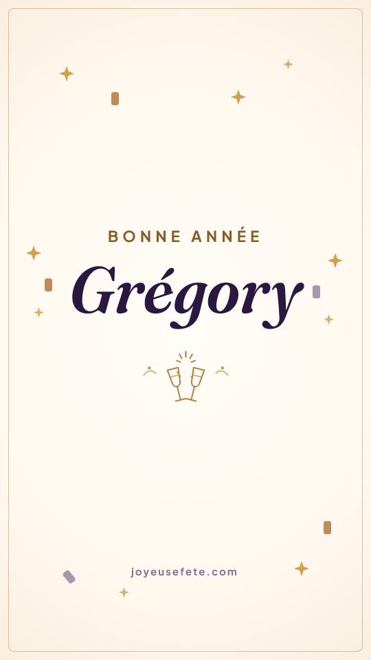 Image « Bonne année Grégory » au format story