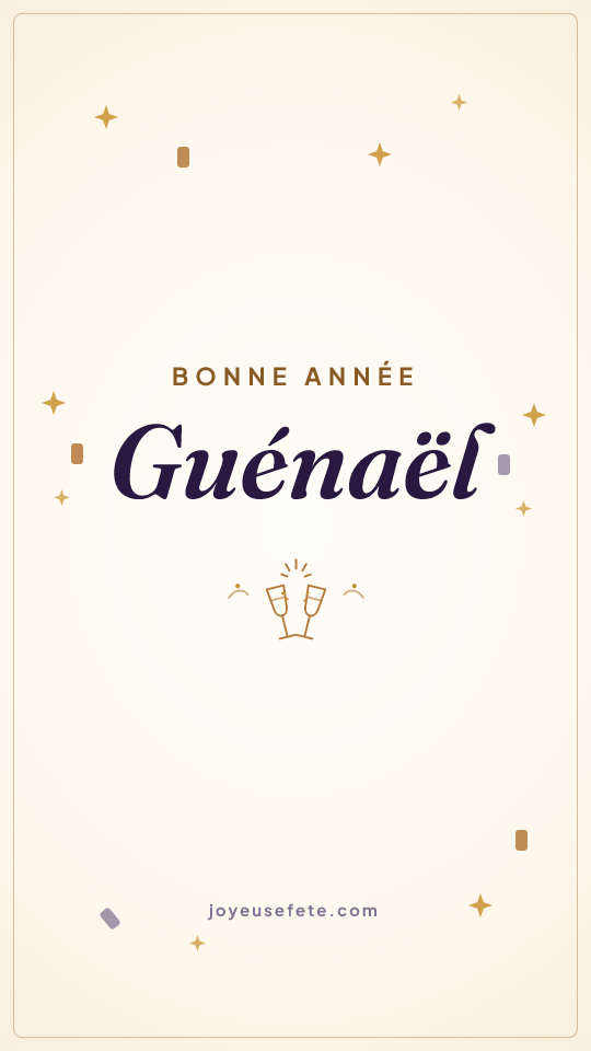Image « Bonne année Guénaël » au format story