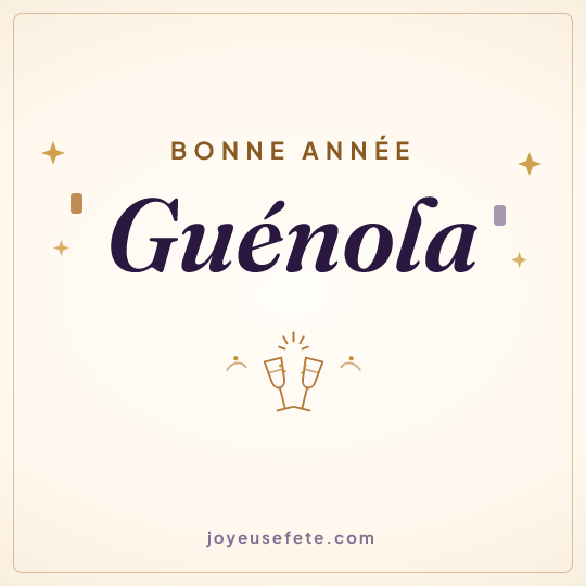 Image carrée « Bonne année Guénola » pour WhatsApp
