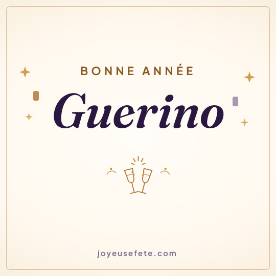 Image carrée « Bonne année Guerino » pour WhatsApp
