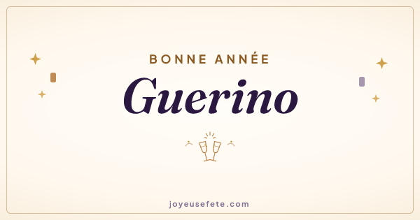 Image « Bonne année Guerino » au format large