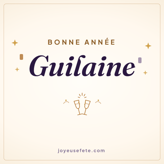 Image carrée « Bonne année Guilaine » pour WhatsApp