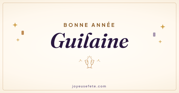 Image « Bonne année Guilaine » au format large
