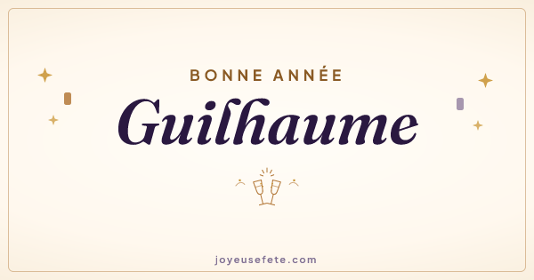 Image « Bonne année Guilhaume » au format large