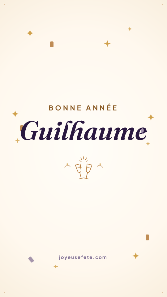 Image « Bonne année Guilhaume » au format story