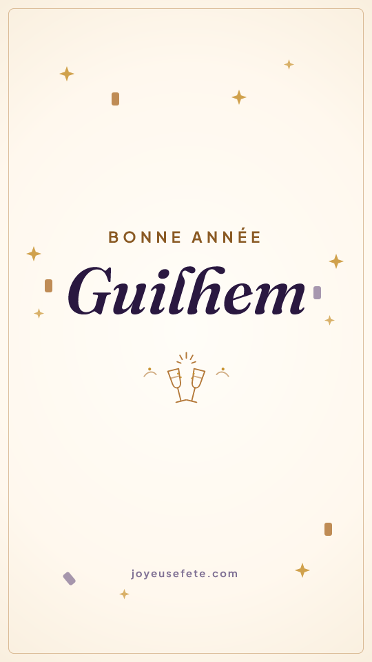 Image « Bonne année Guilhem » au format story