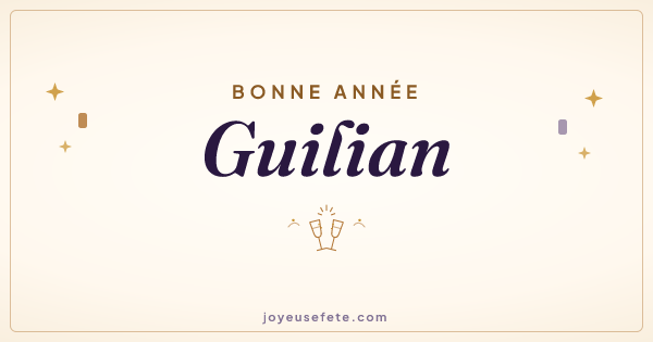 Image « Bonne année Guilian » au format large