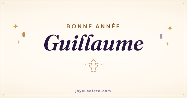 Image « Bonne année Guillaume » au format large