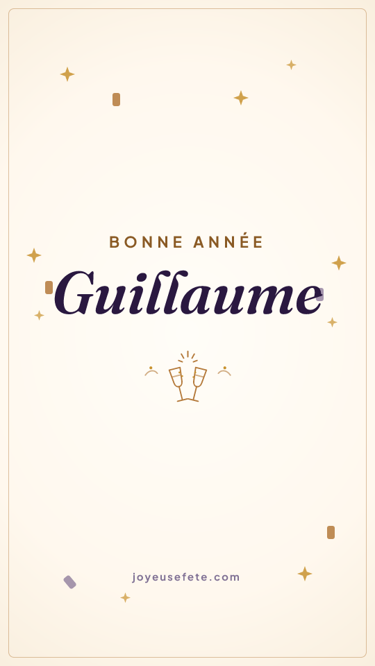 Image « Bonne année Guillaume » au format story