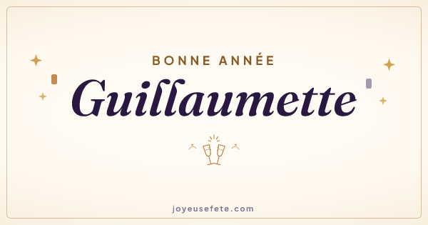 Image « Bonne année Guillaumette » au format large