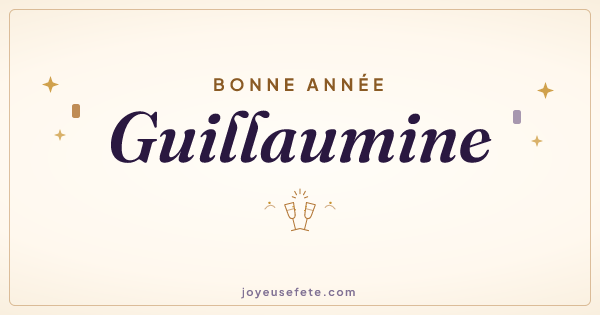 Image « Bonne année Guillaumine » au format large